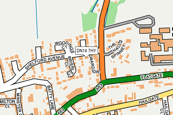 DN14 7HY map - OS OpenMap – Local (Ordnance Survey)