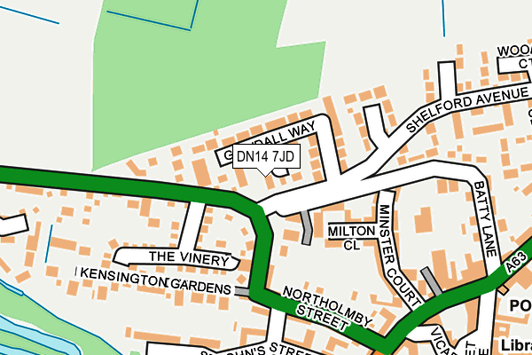 DN14 7JD map - OS OpenMap – Local (Ordnance Survey)