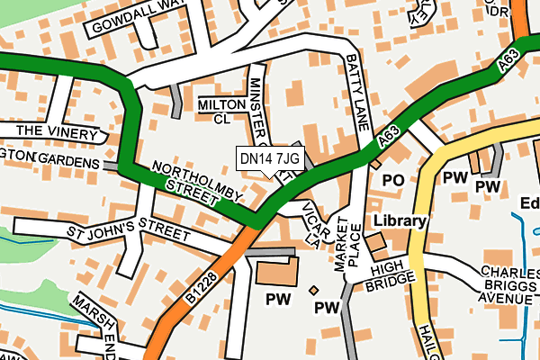 DN14 7JG map - OS OpenMap – Local (Ordnance Survey)