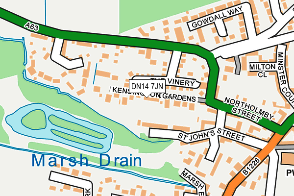 DN14 7JN map - OS OpenMap – Local (Ordnance Survey)