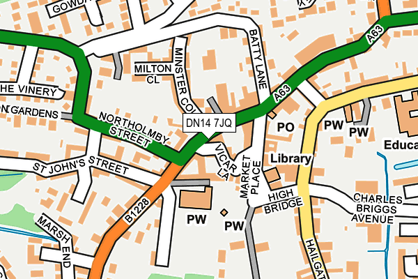 DN14 7JQ map - OS OpenMap – Local (Ordnance Survey)