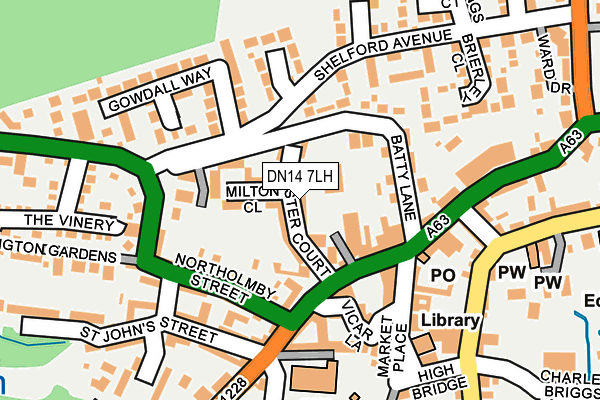 DN14 7LH map - OS OpenMap – Local (Ordnance Survey)