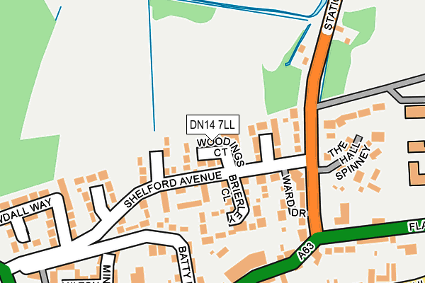 DN14 7LL map - OS OpenMap – Local (Ordnance Survey)