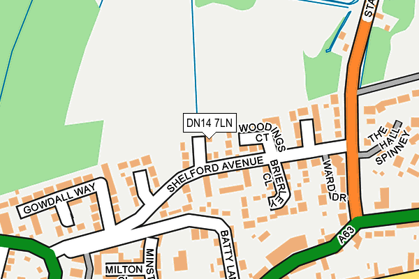 DN14 7LN map - OS OpenMap – Local (Ordnance Survey)