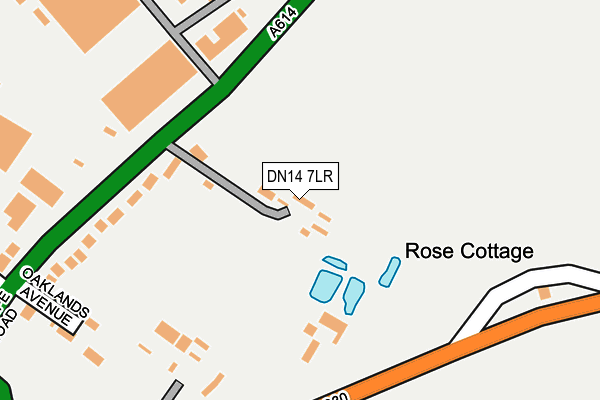 DN14 7LR map - OS OpenMap – Local (Ordnance Survey)
