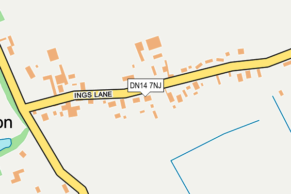 DN14 7NJ map - OS OpenMap – Local (Ordnance Survey)