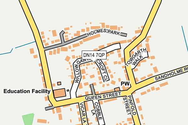 DN14 7QP map - OS OpenMap – Local (Ordnance Survey)