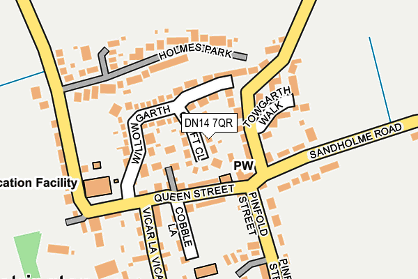 DN14 7QR map - OS OpenMap – Local (Ordnance Survey)