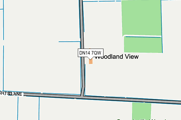 DN14 7QW map - OS OpenMap – Local (Ordnance Survey)
