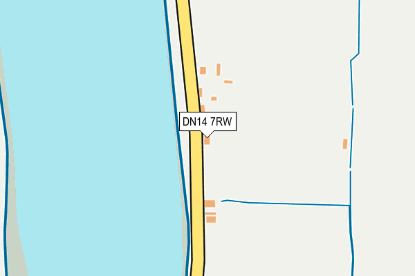 DN14 7RW map - OS OpenMap – Local (Ordnance Survey)