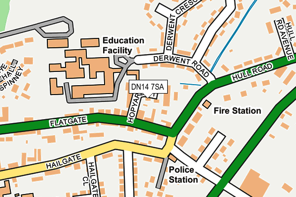 DN14 7SA map - OS OpenMap – Local (Ordnance Survey)