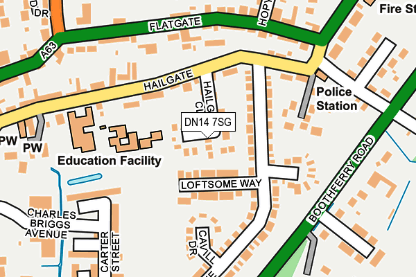 DN14 7SG map - OS OpenMap – Local (Ordnance Survey)