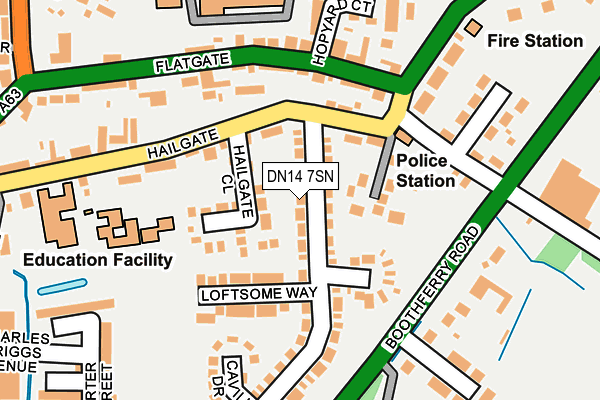 DN14 7SN map - OS OpenMap – Local (Ordnance Survey)