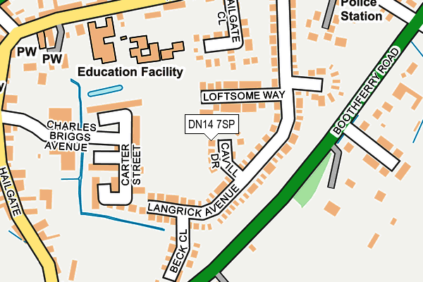 DN14 7SP map - OS OpenMap – Local (Ordnance Survey)
