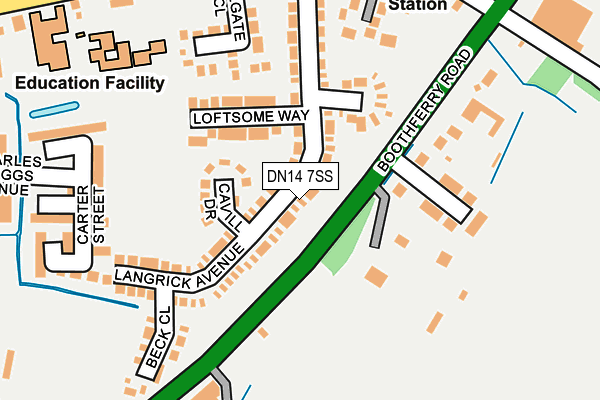 DN14 7SS map - OS OpenMap – Local (Ordnance Survey)