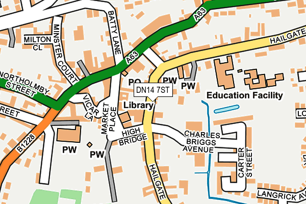 DN14 7ST map - OS OpenMap – Local (Ordnance Survey)