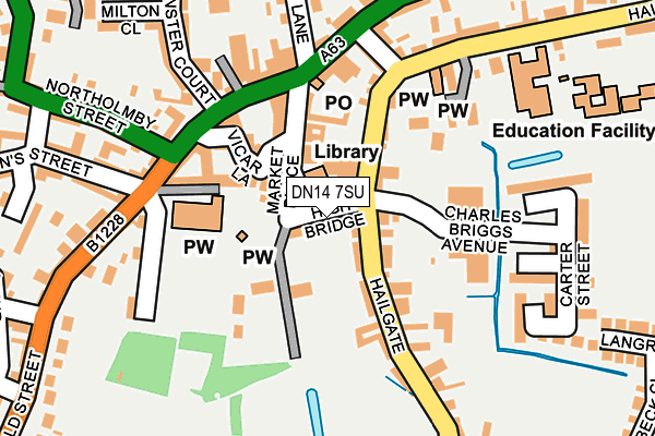 DN14 7SU map - OS OpenMap – Local (Ordnance Survey)