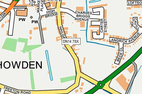 DN14 7SX map - OS OpenMap – Local (Ordnance Survey)