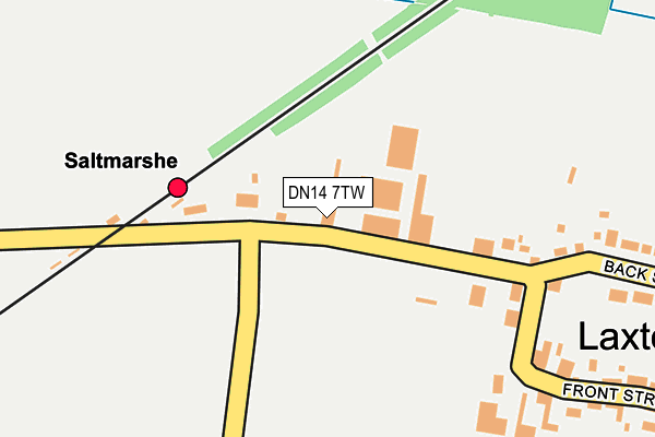 DN14 7TW map - OS OpenMap – Local (Ordnance Survey)