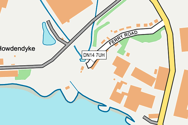 DN14 7UH map - OS OpenMap – Local (Ordnance Survey)