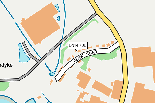 DN14 7UL map - OS OpenMap – Local (Ordnance Survey)