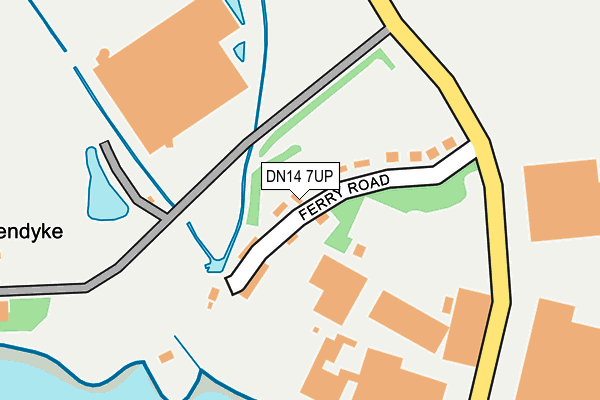 DN14 7UP map - OS OpenMap – Local (Ordnance Survey)