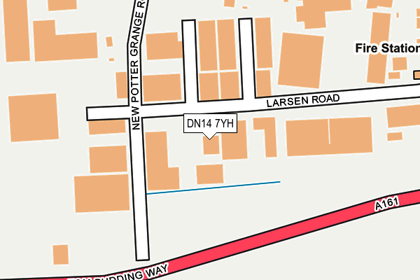 DN14 7YH map - OS OpenMap – Local (Ordnance Survey)