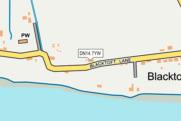 DN14 7YW map - OS OpenMap – Local (Ordnance Survey)