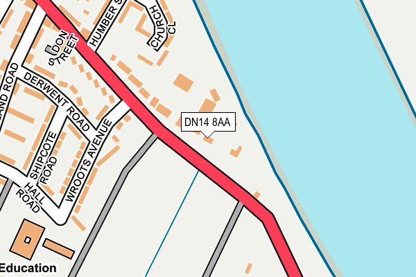 DN14 8AA map - OS OpenMap – Local (Ordnance Survey)