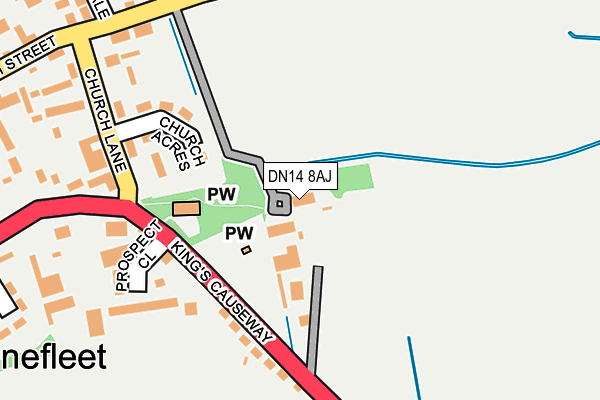 DN14 8AJ map - OS OpenMap – Local (Ordnance Survey)