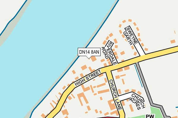 DN14 8AN map - OS OpenMap – Local (Ordnance Survey)