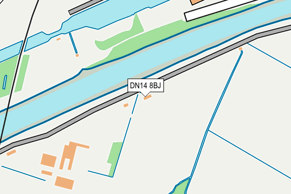 DN14 8BJ map - OS OpenMap – Local (Ordnance Survey)