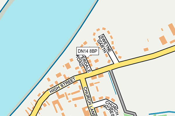 DN14 8BP map - OS OpenMap – Local (Ordnance Survey)