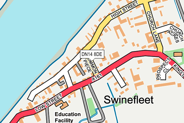 DN14 8DE map - OS OpenMap – Local (Ordnance Survey)