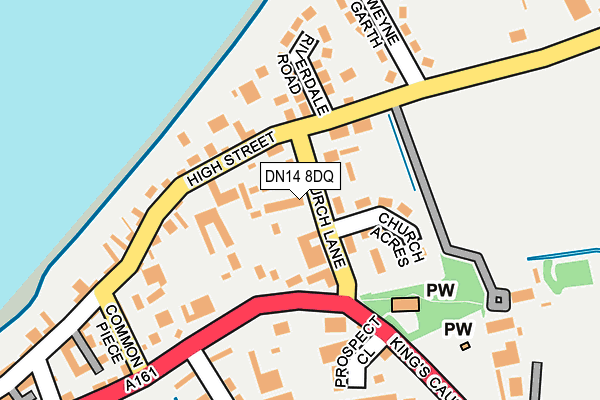 DN14 8DQ map - OS OpenMap – Local (Ordnance Survey)