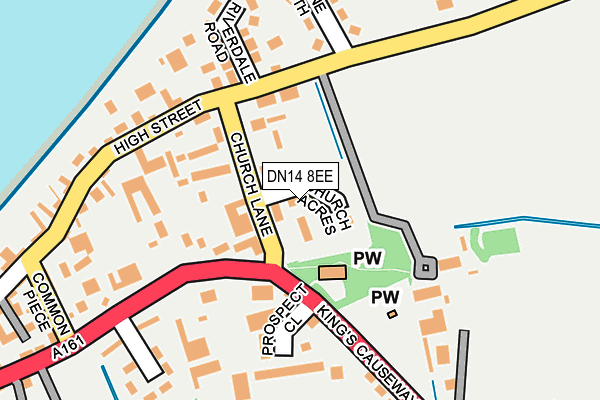 DN14 8EE map - OS OpenMap – Local (Ordnance Survey)