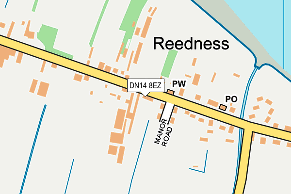 DN14 8EZ map - OS OpenMap – Local (Ordnance Survey)