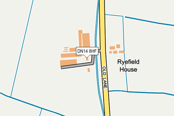 DN14 8HF map - OS OpenMap – Local (Ordnance Survey)
