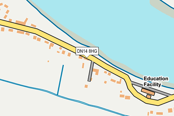 DN14 8HG map - OS OpenMap – Local (Ordnance Survey)