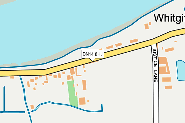 DN14 8HJ map - OS OpenMap – Local (Ordnance Survey)