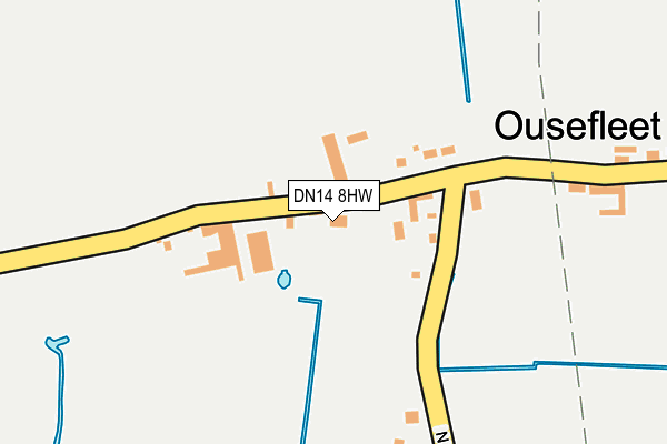 DN14 8HW map - OS OpenMap – Local (Ordnance Survey)