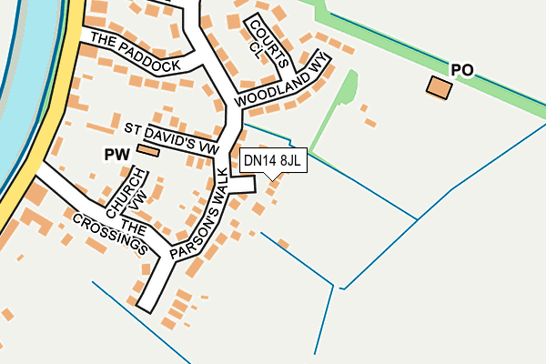 DN14 8JL map - OS OpenMap – Local (Ordnance Survey)