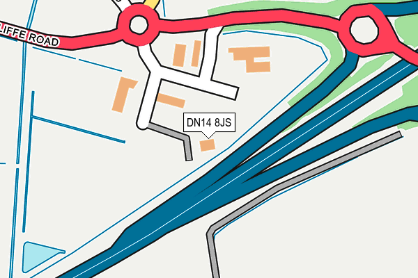 DN14 8JS map - OS OpenMap – Local (Ordnance Survey)