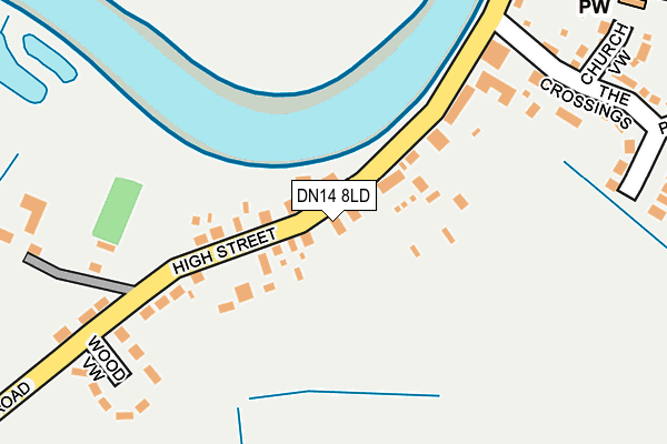 DN14 8LD map - OS OpenMap – Local (Ordnance Survey)