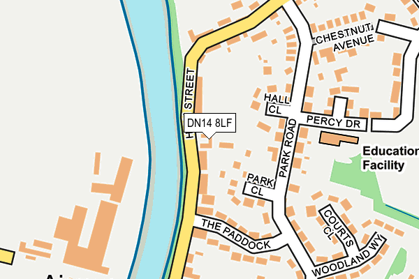 DN14 8LF map - OS OpenMap – Local (Ordnance Survey)