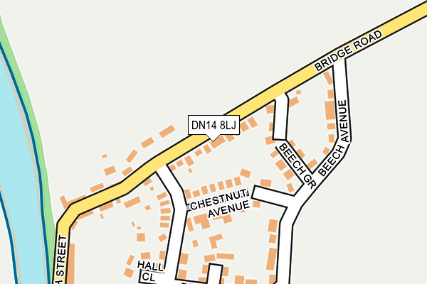 DN14 8LJ map - OS OpenMap – Local (Ordnance Survey)
