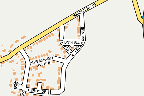 DN14 8LL map - OS OpenMap – Local (Ordnance Survey)