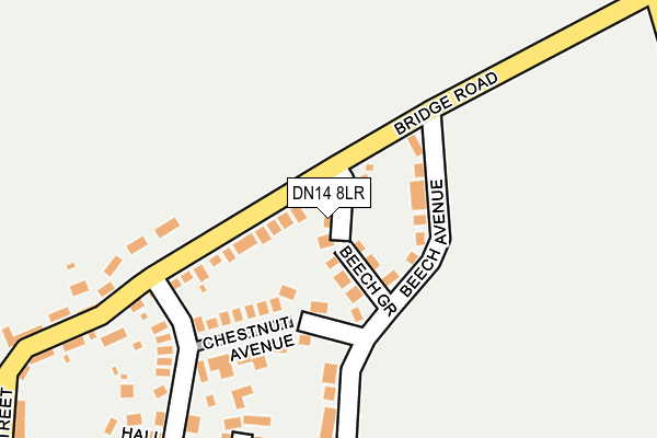 DN14 8LR map - OS OpenMap – Local (Ordnance Survey)