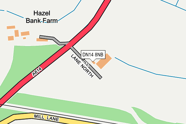 DN14 8NB map - OS OpenMap – Local (Ordnance Survey)