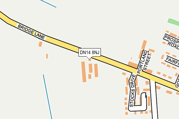 DN14 8NJ map - OS OpenMap – Local (Ordnance Survey)